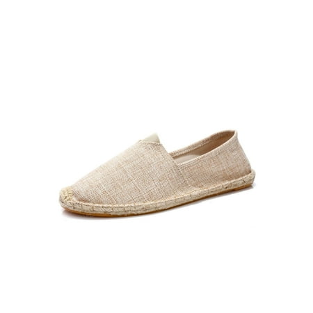 

Gomelly Womens Canvas Loafers Espadrilles Flats Shoes Slip on Casual Shoes Brown 7.5