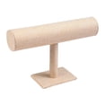 thumbnail image 2 of Velvet Leatherette Bracelet Bangle Watch Rack Holder Jewelry Display , Beige Linen, as described, 2 of 7
