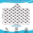 thumbnail image 2 of White Buffalo Pattern Hooded Bath Towel，60"x35" for Ages 3 To 12 Kids, Quick Dry Lightweight Soft Microfiber Hood Beach Towel Cover Up for Kids, 2 of 7