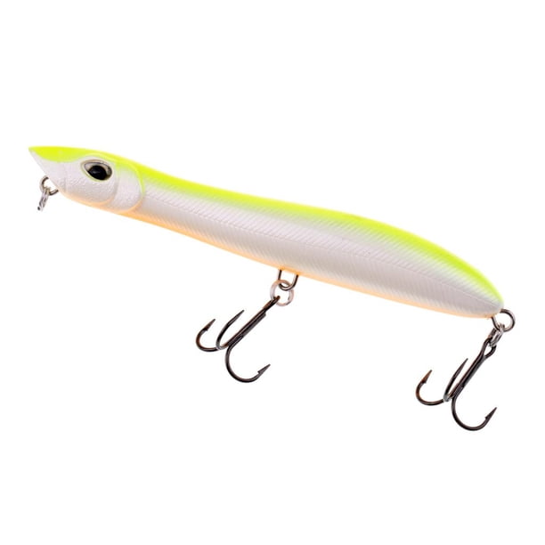 Señuelos de plástico duro tipo minnow para pesca de lubina, señuelos de superficie tipo crankbait para agua salada y dulce, poppers, anzuelos y otros señuelos tipo minnow con anzuelos. 1