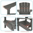 thumbnail image 3 of CHYVARY Patio Adirondack Chair Set of 2, HIPS Plastic Single Chairs, Lawn and Garden Chair Fire Pit Outdoor Lounge Chair for Backyard Deck, Gray, 3 of 6