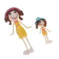 thumbnail image 3 of de en miniatura 1/12 con accesorios de ropa de princesa y moda para regalos de de cumpleaños, s de té y casas de muñe Amarillo, 3 of 6