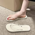 thumbnail image 4 of DIVVce Clear Strap Flip Flops For Women Open Toe Slip On Comfort Casual Summer Footwear, 4 of 7