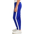 thumbnail image 2 of Haitryli Boys Girls Drawstring Sweatpants Contrasting Stripe Jogger Pants High Waisted Athletic Baggy Trousers Blue White S, 2 of 7