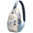 thumbnail image 1 of Ink Style Sling Backpack Lightweight Travel Crossbody Bag for Hiking, Vintage Tribal Design with Layered Storage, 1 of 3