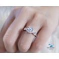 thumbnail image 2 of 2.00 Cts Cubic Zirconia / Sterling Silver 925 Ring / Rhodium plated Nickel-Free / MadDuckJewels RG1570 / Thailand Jewelry, 2 of 4