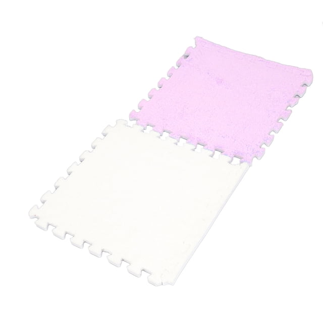 12in Plush Foam Floor Mat for Baby, 10pcs Interlocking Floor Mat Climbing Area Rugs, Soft Anti Slip Puzzle Area Rug Playmat for Room Fluffy Tiles for Home Playroom Decoration