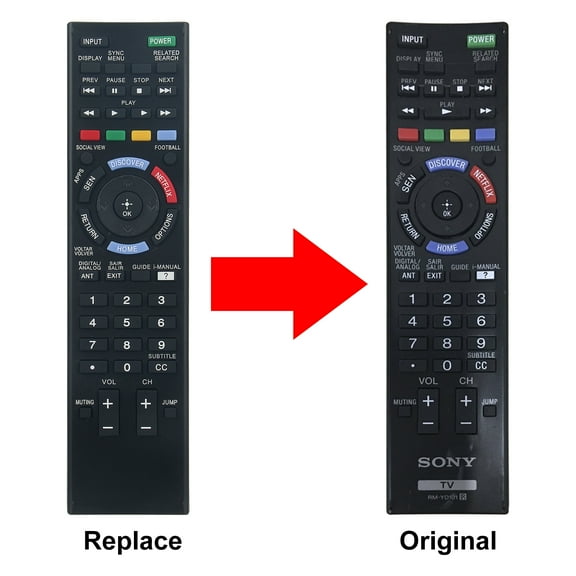 New RM-YD101 Replace Remote Control fit for Sony TV models KDL-48W605B KDL-40W607B KDL-48W607B KDL-60W607B