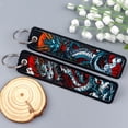 thumbnail image 5 of Jiibva Dragon Embroidery Key Fobs Japanese Keychain Art Keychains keychain pendant For Motorcycles Cars Fashion Key Rings Accessories, 5 of 7