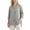 Gray, variant on Otntypg Women's Ruffle Trim V Neck Blouse Casual Puff 3/4 Length Sleeve Loose Fit Cotton and Linen T-Shirt Dressy Business Casual Work Office Tops Orange XXL