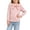 Pink, variant on Girls Striped Mock Neck Shirt Bow Collar Long Sleeve Basic Layer Tee Kids Soft Cute Casual Bottom Tops Pink 2-3 Years