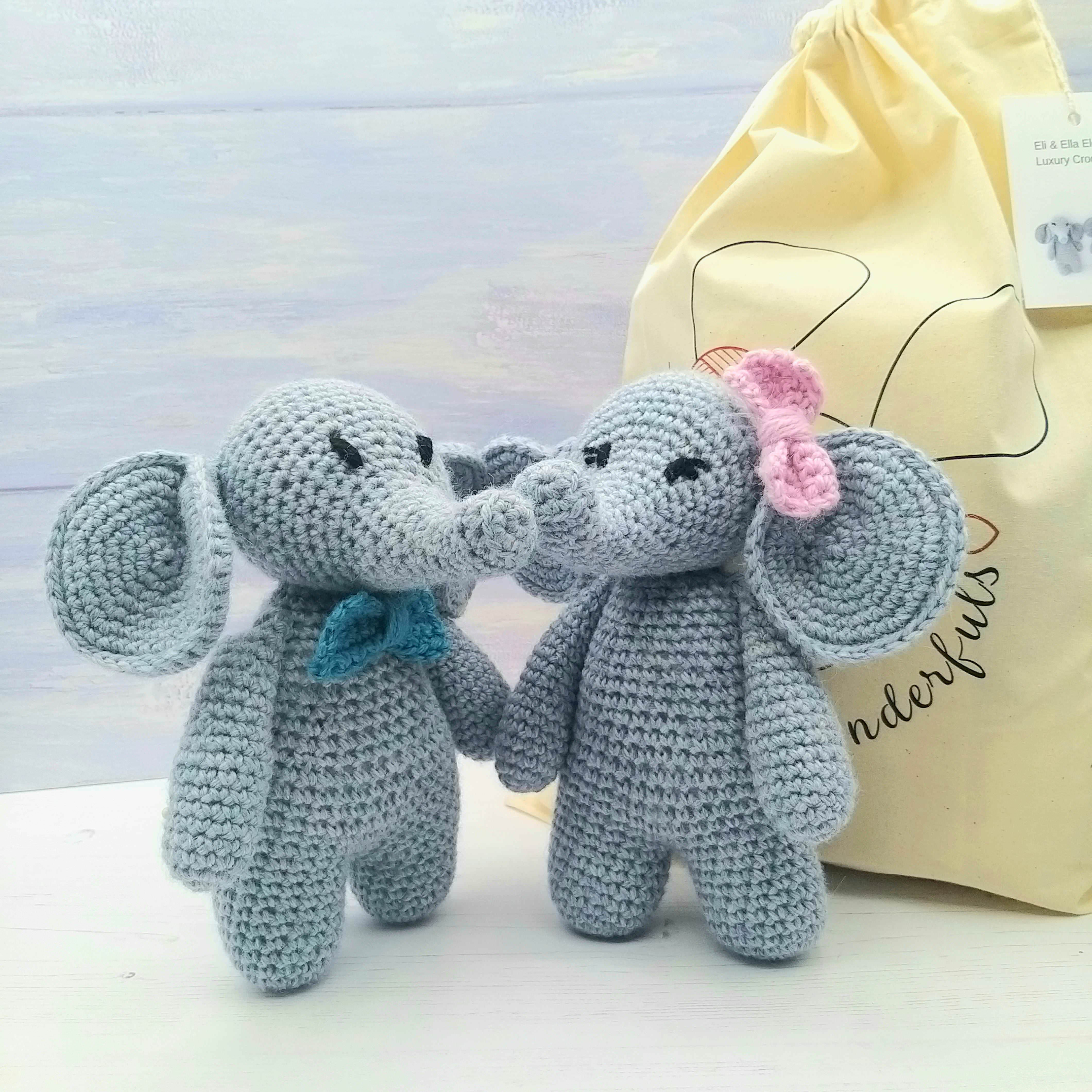 Crochet Elephants Complete Beginner Luxury Crochet Kit