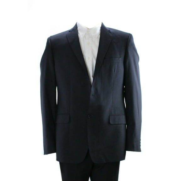 Calvin Klein Mens Midnight Pinstripe Slim Fit Jacket 46R