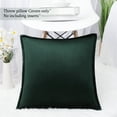 thumbnail image 2 of PiccoCasa 20"x20" Decorative Velvet Throw Pillow Covers Soft Square Cushion Cover for Sofa Couch Bedroom 1Pcs Dark Green, 2 of 7