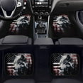thumbnail image 3 of HUIACONG Wolf US Flag Car Floor Mats and Steering Wheel Cover for Women Rubber Non-Slip Easy to Install Full Set Front & Rear Car Seat Covers for Additional Protection Car Mats Full Set 9 Pcs, 3 of 8