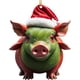thumbnail image 2 of Adornos navideños, adornos navideños, regalos navideños. Colgante navideño de acrílico con forma de cerdo, coche plano, adorno para árbol de Navidad, uso doméstico., 2 of 3
