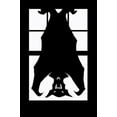 thumbnail image 2 of Scary Silhouette Hanging Bat Halloween Window Poster Cling Decal, 2 of 2