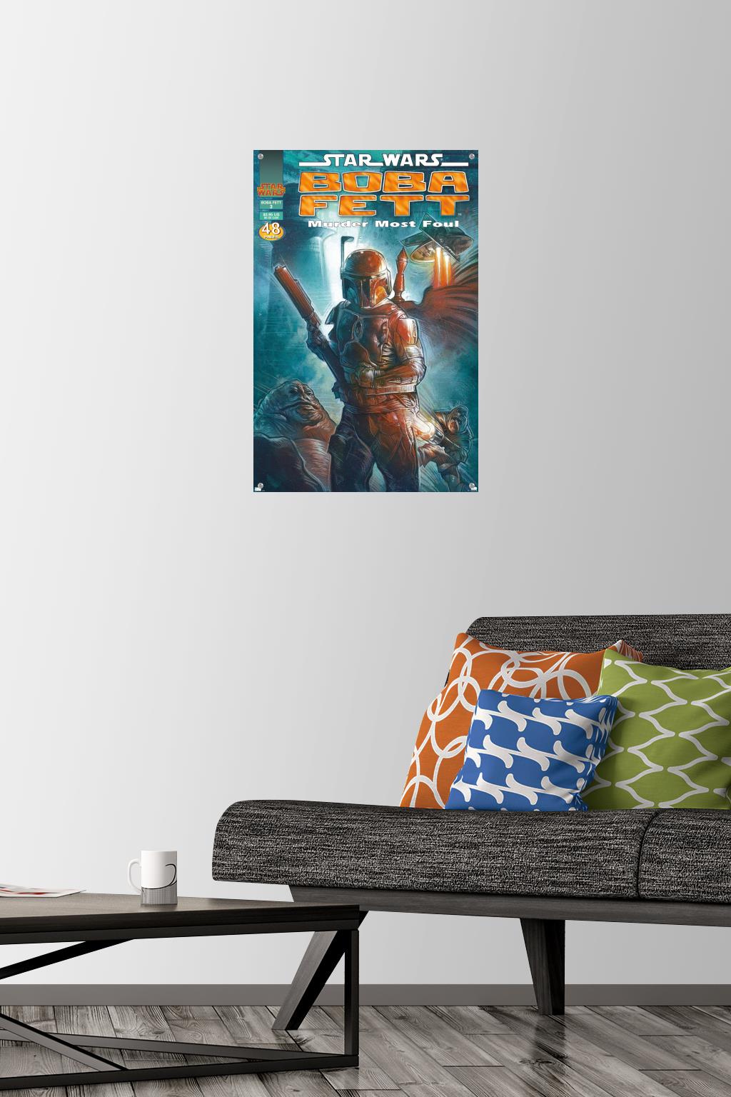 Star Wars: Saga - Boba Fett - Most Foul Wall Poster with Pushpins, 14.725" x 22.375"