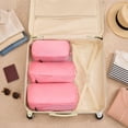 thumbnail image 6 of Compression Packing Cubes for Travel 3 Piece Pink Set Travel Storage Bags for Luggage Organizers for Clothes, Great Travel Gift, 6 of 6