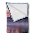thumbnail image 2 of Glacier National Park Soft Flannel Fleece Throw Blanket, Fog Scrolls onto Lake McDonald in Violet Tones, Cozy Plush for Indoor and Outdoor Use, 50" x 60", Coral Mauve, by Ambesonne, 2 of 5