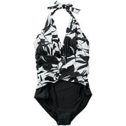Women's Plus Crisscross Halter Swimsuit