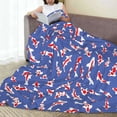 thumbnail image 6 of Honeii Beautiful Koi Fish Print Fleece Blanket - Throw Blanket for Bed, Sofa, Couch, Camping, and Travel , Microplush Ultra Soft Warm Blanket-60"x50", 6 of 7