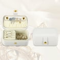 thumbnail image 5 of Unique Bargains 1pc Mini Elegant Square Jewelry Box for Travel White, 5 of 6