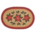 thumbnail image 2 of VHC Brands 30606 12 x 18 in. Poinsettia Jute Placemat Set of 6 - Tan&amp;#44; Red &amp; Green, 2 of 3