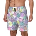thumbnail image 2 of Uemuo Sea Turtles Pattern Mens Swim Trunks Quick Dry Board Shorts with Mesh Lining, Stretch Beach Shorts Quick Dry No-Chafing Board Shorts-3X-Large, 2 of 9