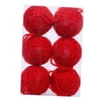 thumbnail image 2 of 6 bolas navideñas de espuma ligeras envueltas en hilo para decoración navideña, adornos para de para compromisos y aniversarios. Rojo, 2 of 8