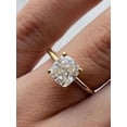 thumbnail image 5 of Jewelerix Solitaire Cushion Cut Ring 1 CT Moissanite Diamond Engagement Ring 14K Yellow/Rose Gold Wedding Ring for Her, 5 of 6