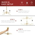 thumbnail image 6 of Best Choice Products 3ft Wrought Iron Ornament Display Christmas Tree w/ Easy Assembly, Stand - Gold, 6 of 7