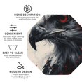 thumbnail image 3 of Vsdgher Red Black Ink Style Bald Eagle Leather Coasters for Drinks, Durable Drink Coasters 4 Set for Tabletop Protection, Luxurious Home Décor and Housewarming Gift ( {designName})Octagon, 3 of 6