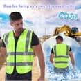 thumbnail image 3 of Cooling Safety Vest with 6 Ice Packs - Reflective Cool Vest with Pockets and Zipper, Ice Vest for Work Hot Weather, 3 of 7