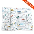 thumbnail image 2 of DouZhe Polyester Set de 4 Sets de Table, Dessins Animés de Voitures de Route Parc Maisons Modèle Résistant à la Chaleur Place Mats pour Table à Manger, 12 "x 18", 2 of 6