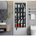 thumbnail image 5 of FanShow Over Door Shoe Rack Neat Over Door Hanging Shoe Organizer with 24 Large Mesh Pockets Shoe Rack Hanger (Black), 5 of 5