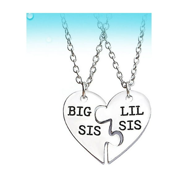 FRCOLOR Forever necklace for Women Silver Zinc Alloy Friendship Jewelry with 2 Separate Necklaces 2PCS