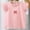 Pink, variant on Amidoa Girls Short Sleeve Crewneck Cotton Solid Color T-shirt Summer Soft Casual Cute Tee Blue,150