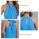thumbnail image 5 of Camiseta sin mangas con cuello halter para mujer, sin mangas, cuello trasero, cierre de correa, ajuste holgado, camisetas casuales de verano, azul S, 5 of 6