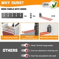 thumbnail image 2 of Wall Mount Garden Tool Organizer with 10 Double-Prong Hooks for Garage Storage, 2 of 4