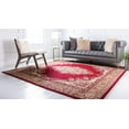 thumbnail image 3 of Rugs.com Amaya Collection Rug – 8 Ft Square Burgundy Medium Rug Perfect For Living Rooms, Kitchens, Entryways, 3 of 8
