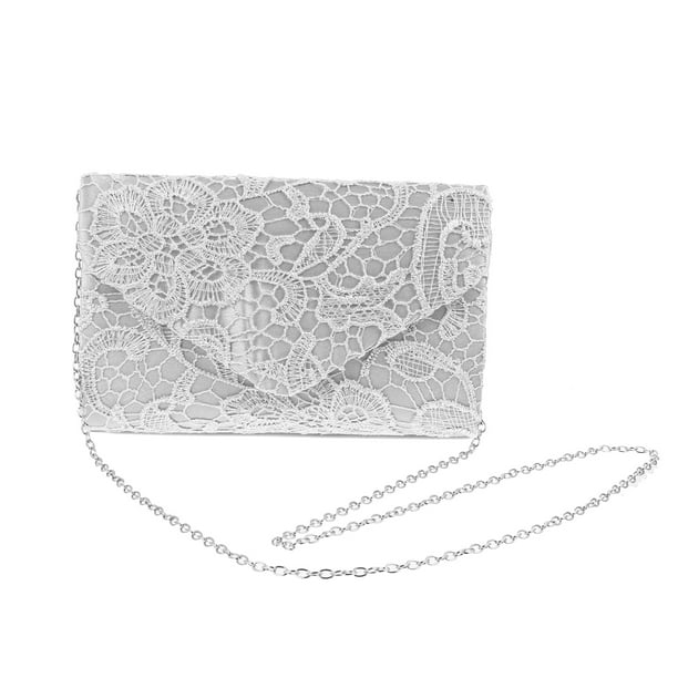 Bolso de mano con estampado de encaje, elegante bolso de noche, bolso de banquete, bolso de mano para fiesta para mujer