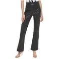thumbnail image 1 of DKNY Womens Pull On Wide Straight Leg Dress Pants, black, XL, 1 of 1