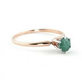 thumbnail image 2 of Galaxy Gold 0.65 Carat 14k Solid Rose Gold Solitaire Ring Natural Emerald (10), 2 of 7