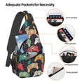 thumbnail image 3 of Lsque Retro Video Game Pattern Cross Chest Bag Diagonally – Premium Durable Front Chest Sling with Adjustable Padded Strap, High-Capacity Storage, 3 of 8