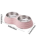 thumbnail image 4 of ICQOVD Stainless Steel Double Pet Bowl Set Food and Water Feeder with Non Slip Base Large Capacity Durable Feeding Bowl 9.84x5.31x1.77IN, 4 of 7