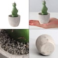 thumbnail image 4 of Mauxuk Faux Cactus Bonsai Plant in Cement Pot - Mini Desktop Decor, Realistic Artificial Succulent - 4.84x2.44 Inches, 4 of 7