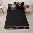 thumbnail image 4 of Homewish Watercolor Ice Cream Football Kids Zipper Twin Comforter Sets with Fitted Sheet and 2 Pillowcases,Soccer Sport Games Ball Lover Zipper Bedding Set,Black Reversible,4-Piece, 4 of 7