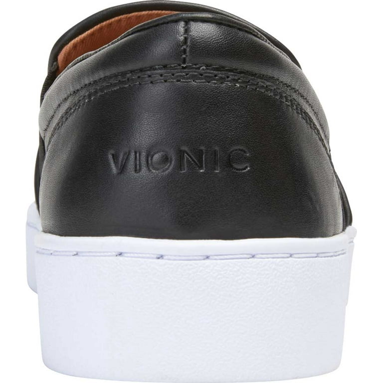Women s Vionic Demetra Slip On Sneaker Black Boa Leather 5 M Walmart