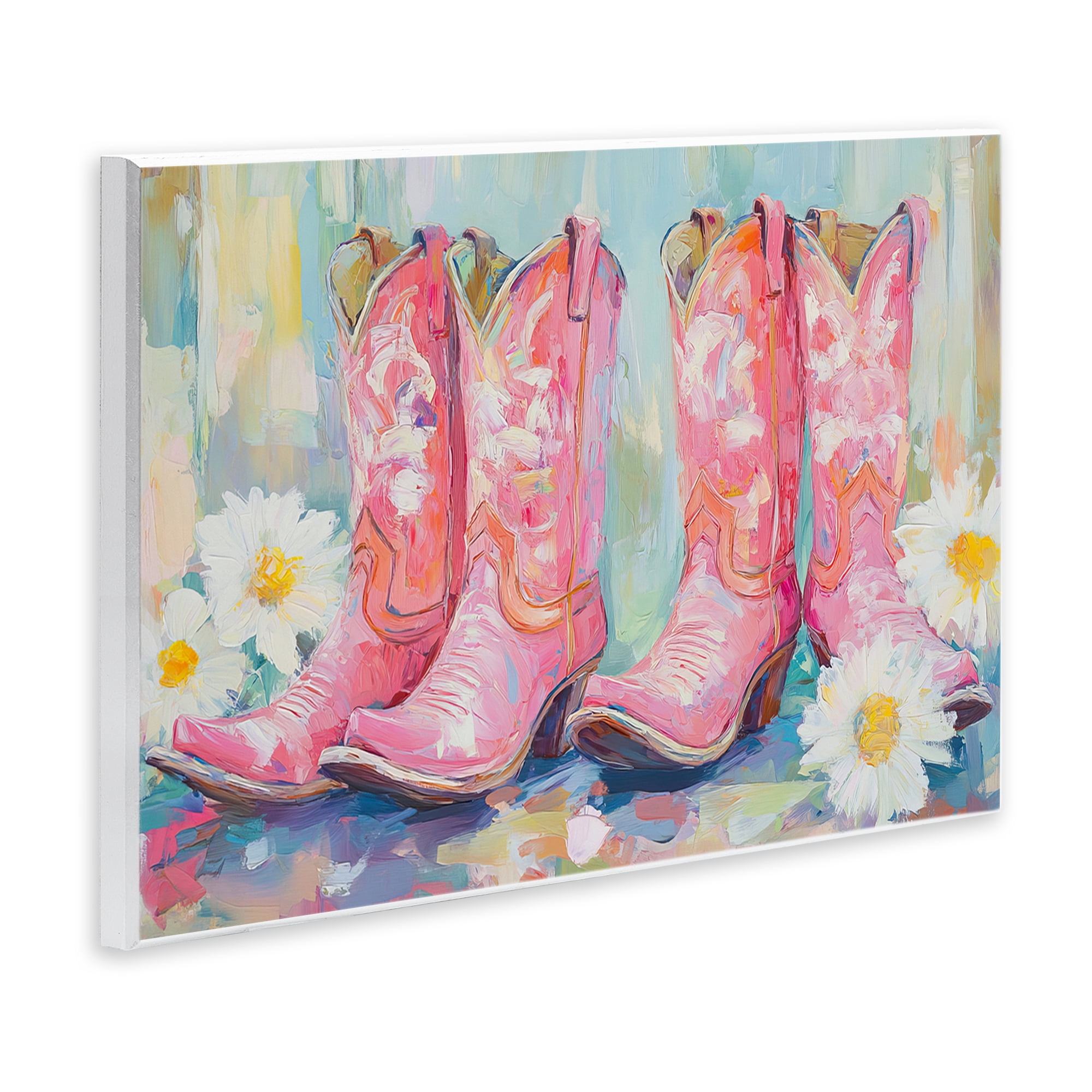 Stupell Industries Pink Cowgirl Boots Pairs Wall Plaque Art, design by Tina LeCour